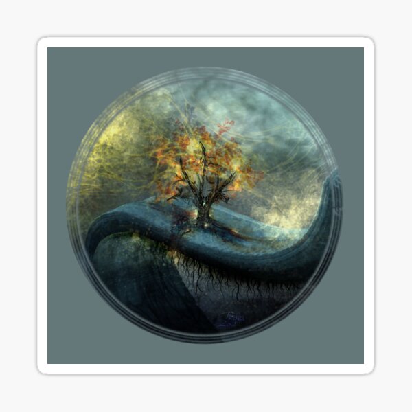 on precarious ground Sticker