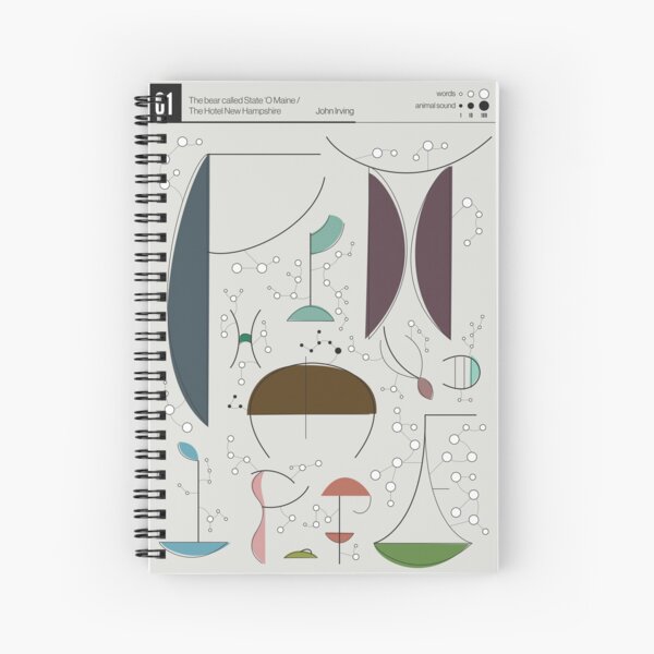 Chapter 01 The Hotel New Hampshire - Data-art Spiral Notebook