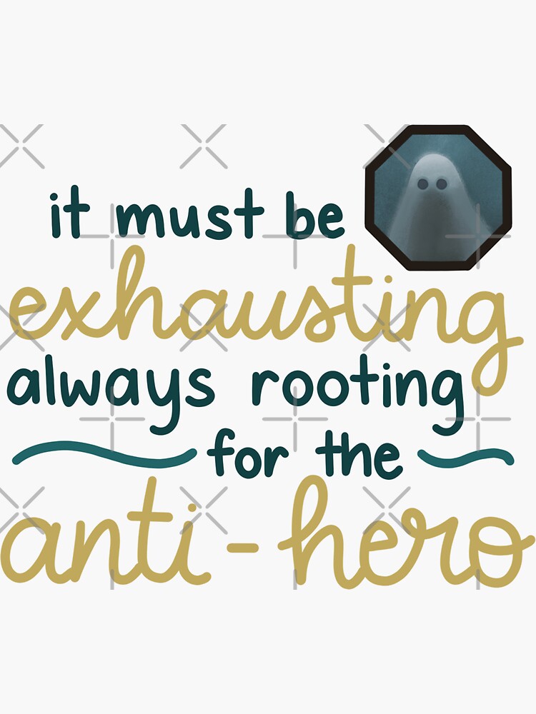 "Anti-Hero" Sticker for Sale by mutualletters | Redbubble