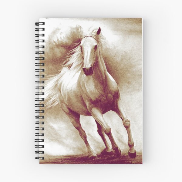 Item preview, Galloping white horse retouched drawing designed and sold by Thubakabra.