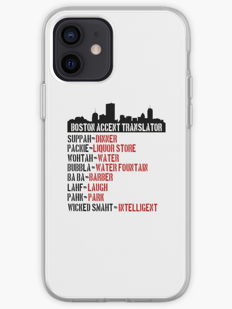 Funda Y Vinilo Para Iphone Traductor De Acento De Boston Bostoniano A Ingles De Rainydaysstudio Redbubble