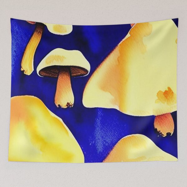 Item preview, Mushrooms watercolor painting designed and sold by Mirarima.