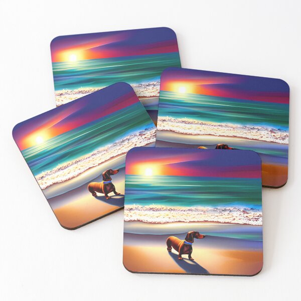 Item preview, Dachshund Beach Art designed and sold by GwendolynFrost.