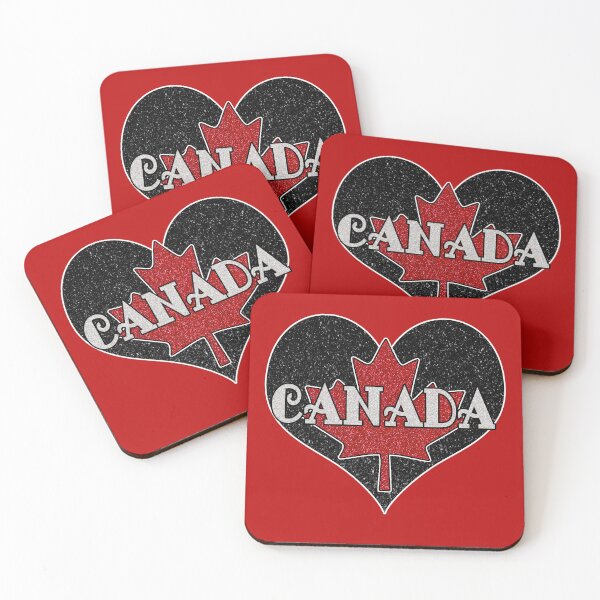 Item preview,  Canada Maple Leaf Glitter Heart  designed and sold by artbyomega.