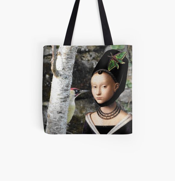 un pivert à l'oreille Tote bag doublé