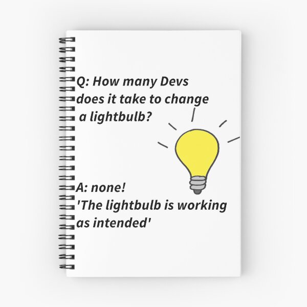 Item preview, Developer lightbulb joke designed and sold by KerrySewInTime.