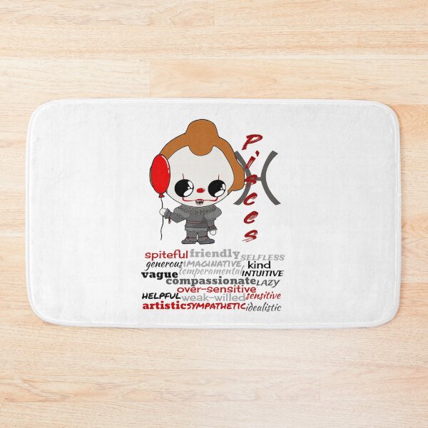 Item preview, Pisces Zodiac Horror Monster- funny, cute, february, march, sign, horoscope, creepy, thriller, movie, film, traits, balloon, clown, sewer, scary, killers, fiction, kawaii, chibi designed and sold by Bruh-llc.