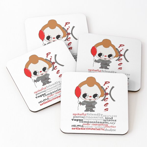 Item preview, Pisces Zodiac Horror Monster- funny, cute, february, march, sign, horoscope, creepy, thriller, movie, film, traits, balloon, clown, sewer, scary, killers, fiction, kawaii, chibi designed and sold by Bruh-llc.
