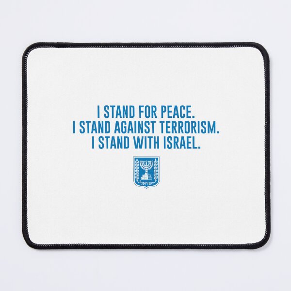 Item preview, I Stand for peace I Stand against terrorism I Stand with Israel, Jewish Gift, Hebrew Gift, Israel Support, Jerusalem, Jews, Judaism designed and sold by Karmvy ⭐.