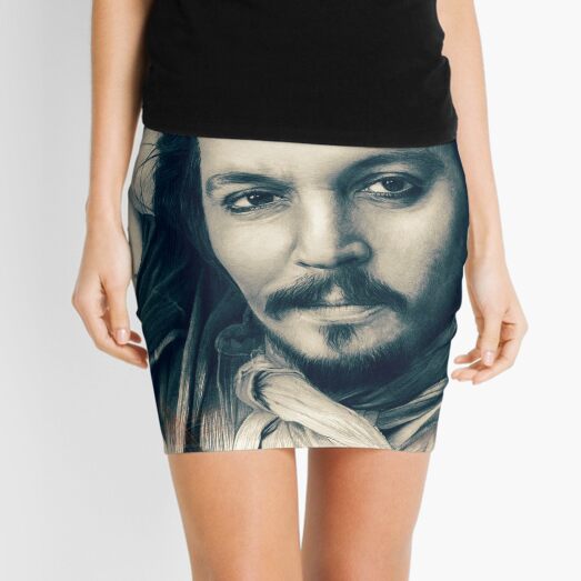 Johnny Depp drawing Mini Skirt