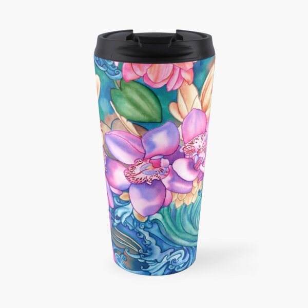 Orchid Splash Travel Mug