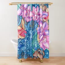 Orchidee-Spritzen Duschvorhang