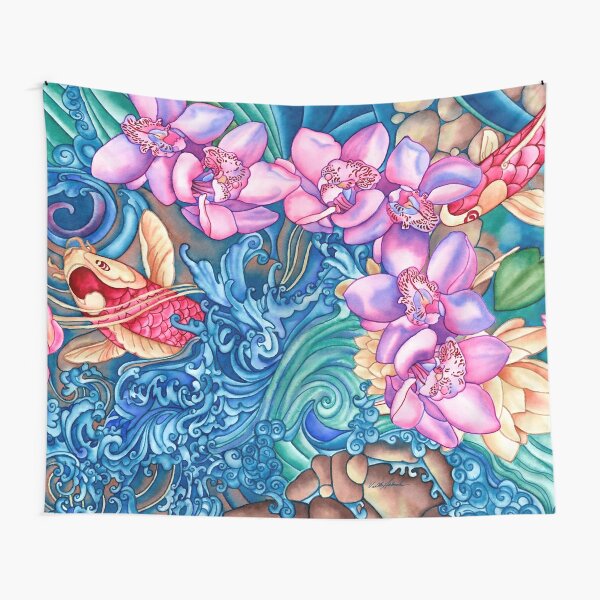 Discover Orchid Splash Tapestry