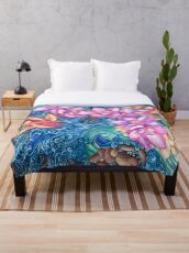 Orchid Splash Throw Blanket