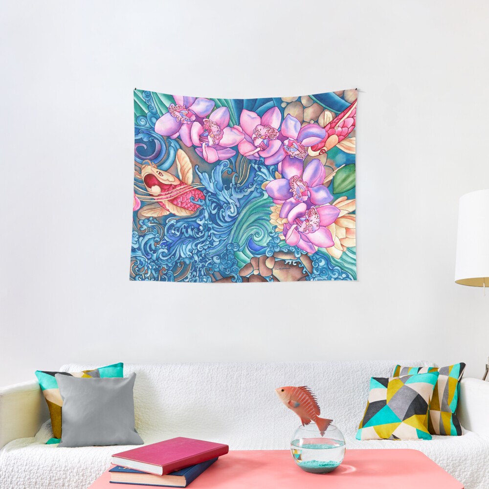 Orchid Splash Tapestry