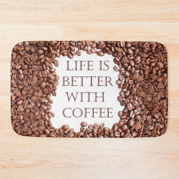 Item preview, Life is better with coffee. Roasted coffee beans. White background. designed and sold by janesg.