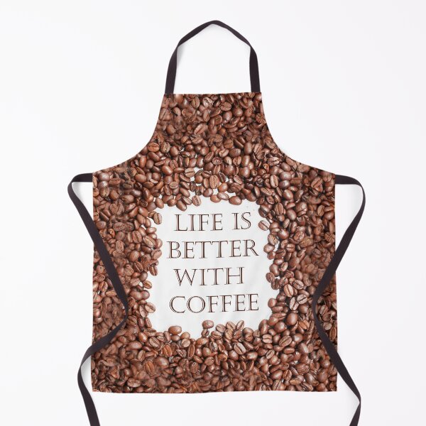 Item preview, Life is better with coffee. Roasted coffee beans. White background. designed and sold by janesg.