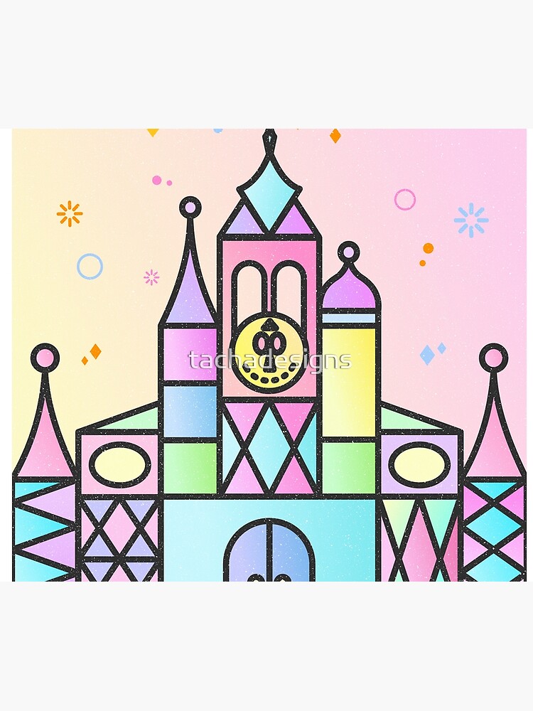 It S A Small World After All Colourful Castle Duvet Cover By Tachadesigns Redbubble