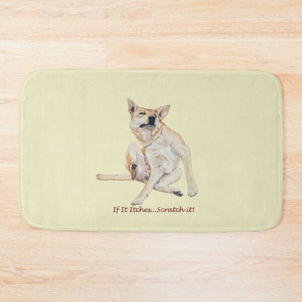 Item preview, Cute funny dog scratching with fun slogan designed and sold by pollywolly.