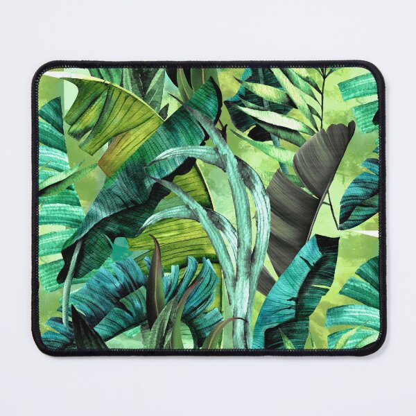 Item preview, Exotic tropical green foliage forest, leaves and flowers tropical pattern, botanical illustration, green plants illustration   designed and sold by ZeinabTaha.
