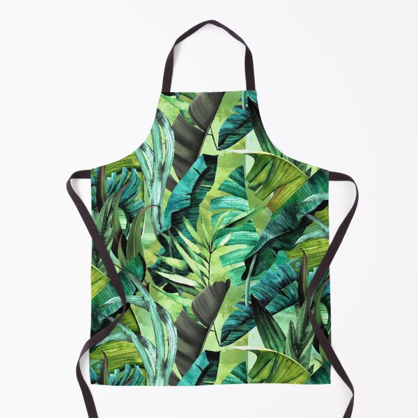 Item preview, Exotic tropical green foliage forest, leaves and flowers tropical pattern, botanical illustration, green plants illustration designed and sold by ZeinabTaha.