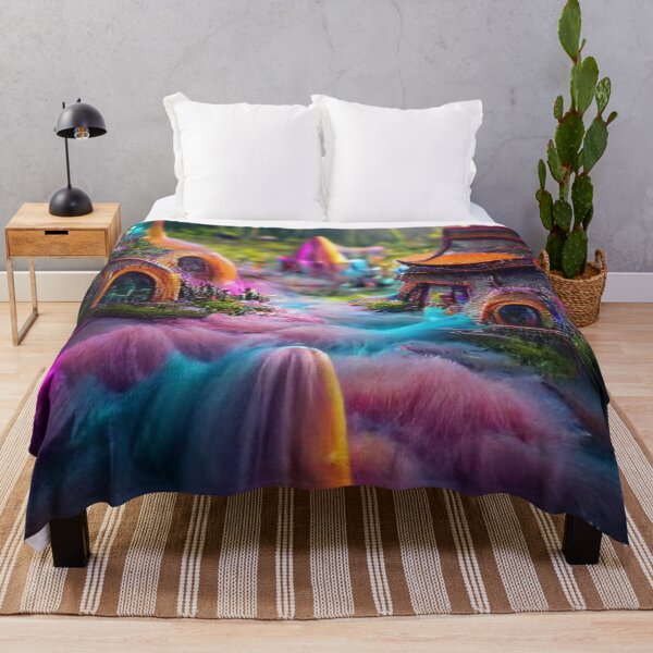 Item preview, Magical Fairy Village Art designed and sold by mamahellfire31.