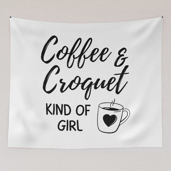 Item preview, Coffee & croquet kind of girl designed and sold by TheGreenGoat.