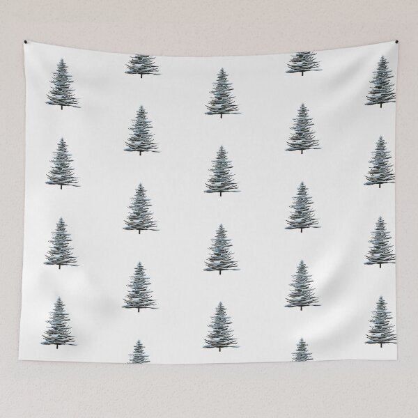 Item preview, Snowy Christmas tree designed and sold by TrendyArtPrints.