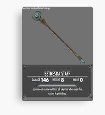 Bethesda Staff Canvas Print