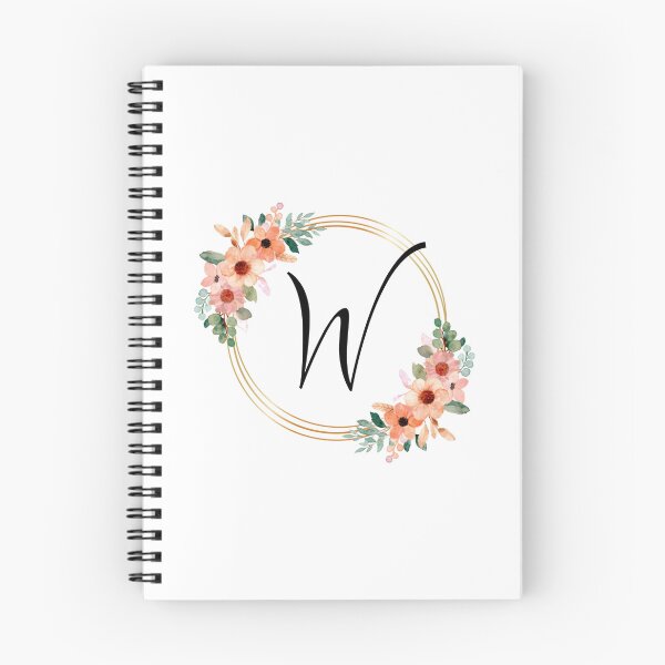 Item preview, Monogram Letter W | Coral Floral Design designed and sold by JustSeasons.