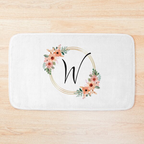 Item preview, Monogram Letter W | Coral Floral Design designed and sold by JustSeasons.