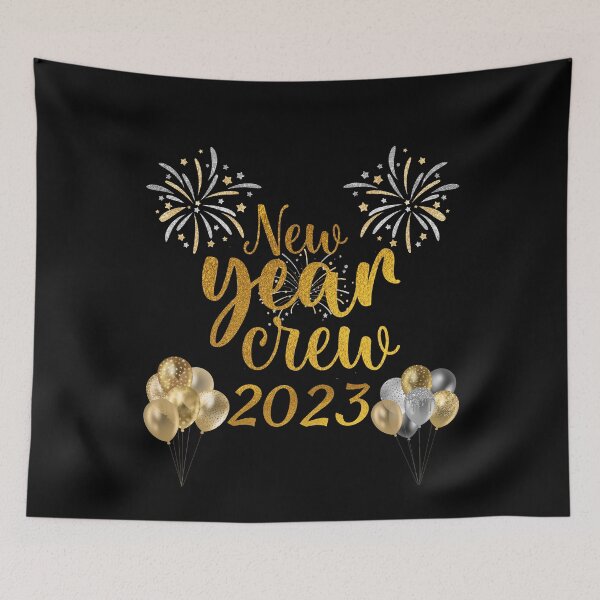 Item preview, New Year Crew 2023 Glitter Balloons Fireworks designed and sold by Karry-Pat.