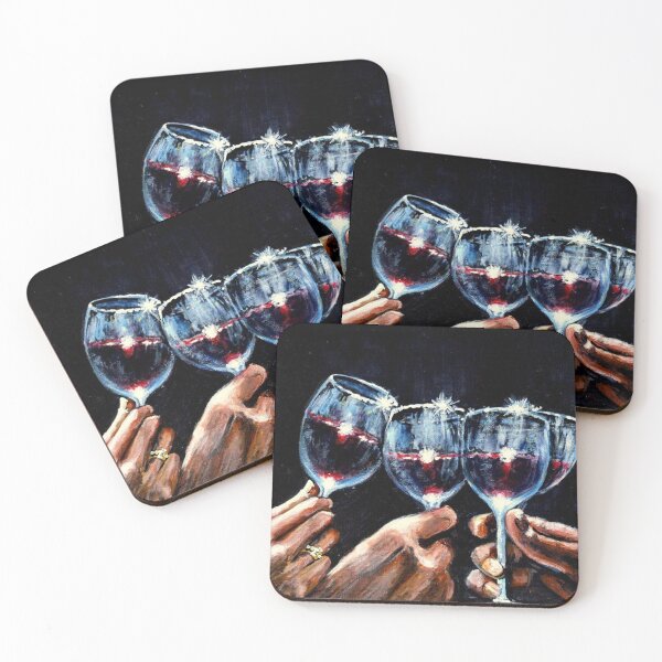Item preview, RED WINE CHEERS designed and sold by Mackenzie Moulton International Artist .
