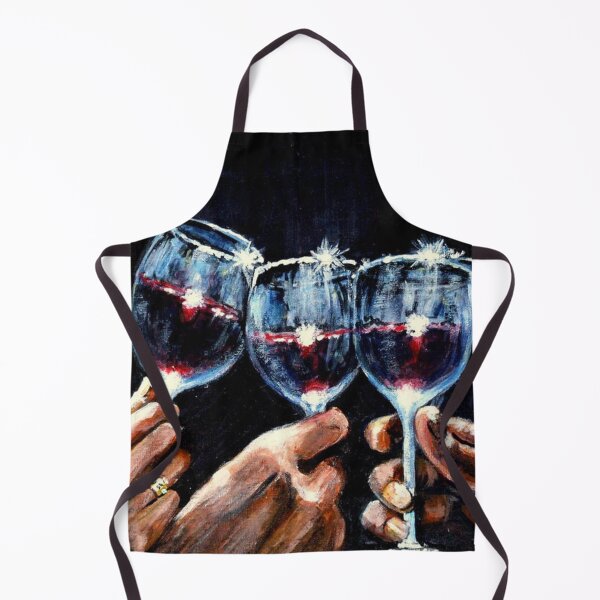 Item preview, RED WINE CHEERS designed and sold by Mackenzie Moulton International Artist .