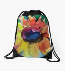 Asteraceae Drawstring Bag