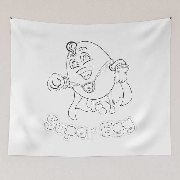 Item preview, Black and White Super Hero Egg Illustration for coloring. Ideal for educational and nutritional materialsBlack and White Super Hero Egg Illustration for coloring designed and sold by LucianoCosmo.