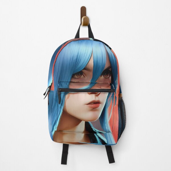 Artikelvorschau,  Schönes Mädchen mit langen blauen Haaren entworfen und verkauft von Artaverse.