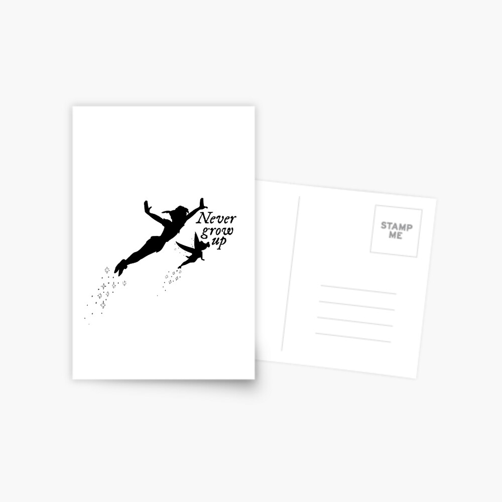 Peter and Tinkerbell Never Grow Up Greeting Card