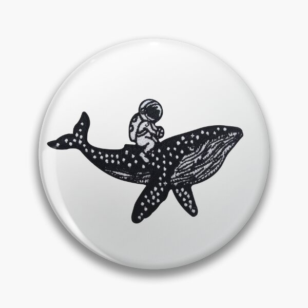 Item preview, Astronaut Whale Sticker designed and sold by designolo.