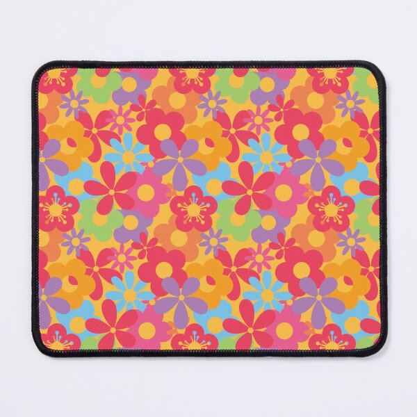 Item preview, Colorful Flower Power Seamless Pattern Print designed and sold by ClaudiaFlores.