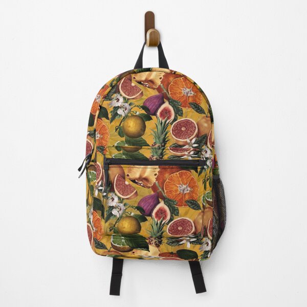 Item preview, Copy of Trendy blooming citrus pineapples fruits pattern, orange botanical illustration, yellow floral illustration    designed and sold by ZeinabTaha.