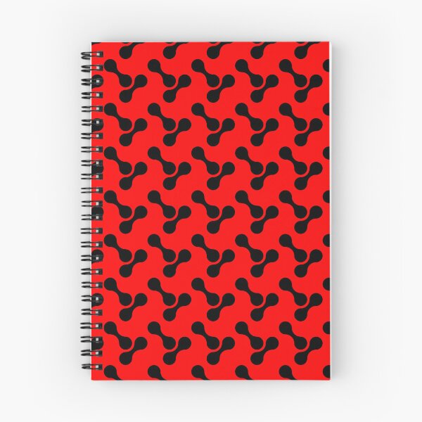Item preview, black and red abstract bone circle organic shape pattern designed and sold by Ray Loka.