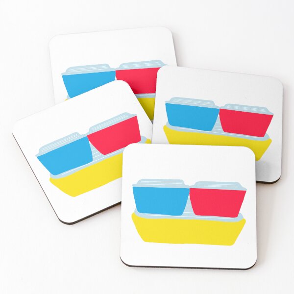 Item preview, Vintage Pyrex Primary Colors Rainbow Refrigerator Set designed and sold by Mblairphoto.