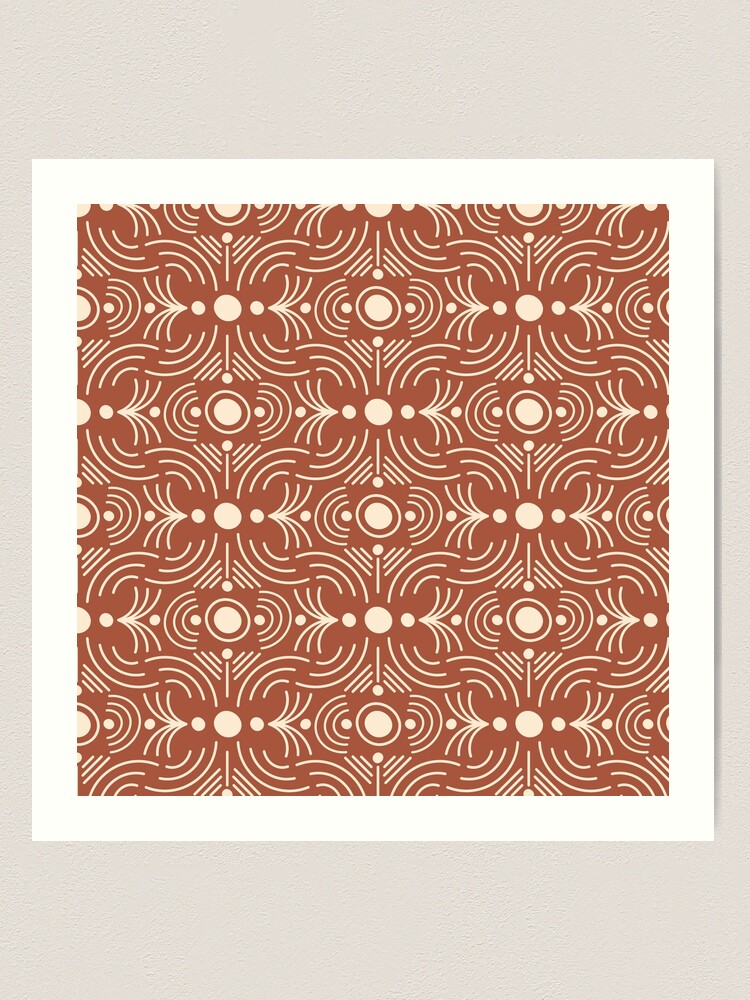 African Mud Cloth Pattern Art Print