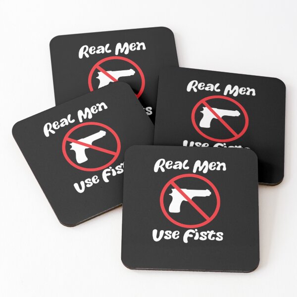 Item preview, real men use fists not gun designed and sold by ElfriedaMiller.