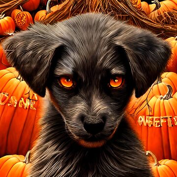 Vorschaubild zum Design AI Generated Art, Halloween/Fall Puppy von RabbitHoleMI