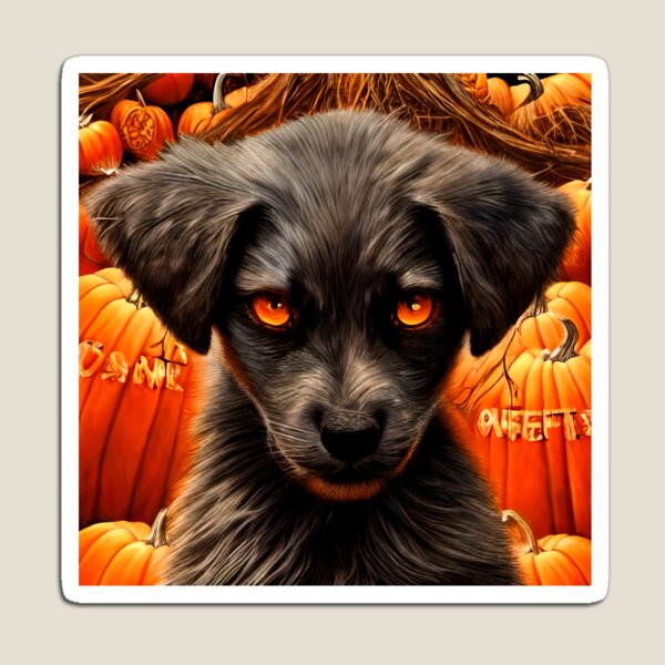 Item preview, AI Generated Art, Halloween/Fall Puppy designed and sold by RabbitHoleMI.