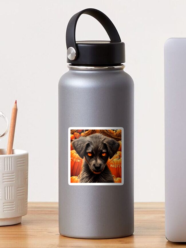 Thumbnail 1 von 3, Sticker, AI Generated Art, Halloween/Fall Puppy designt und verkauft von RabbitHoleMI.