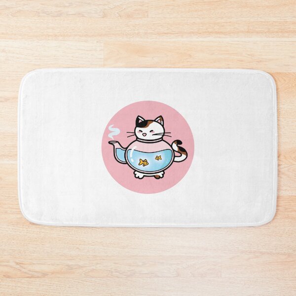 Item preview, Calico Cat Teapot with Goldfish designed and sold by Jem Illustration.