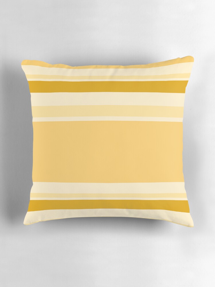 Thumbnail 3 of 4, Pillow, Yellow Stripes designed and sold by Ragpamuffin.